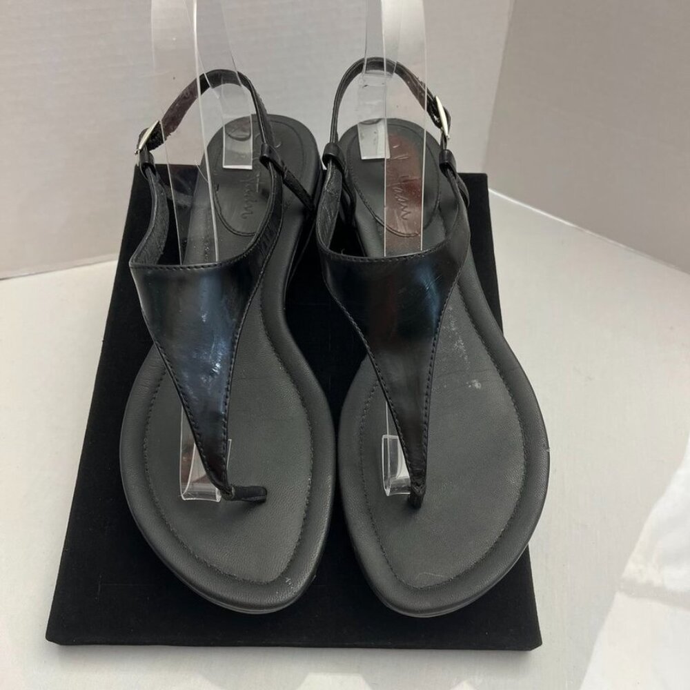 Cole Haan Air Thong Sandals Buckle Strap Black Leather 8B - Picture 12 of 12